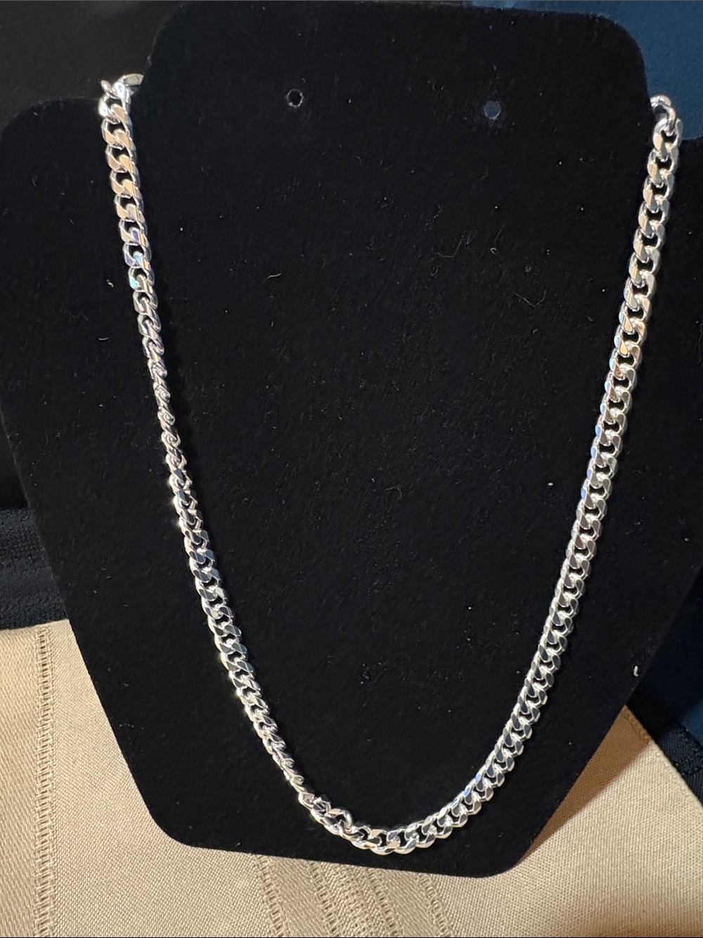 Sterling Silver Curb Chain Necklace - Silver